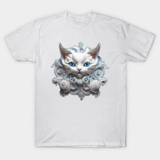 3d Cat with blue eyes T-Shirt